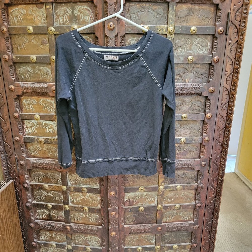 Michael Stars shirt - Black with white stich trim